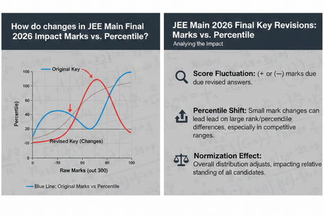 JEE Main 2026 Marks vs Percentile Impact Chart