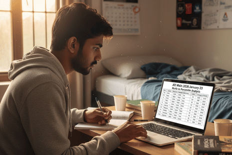 JEE Main 2026 January 23 Marks vs Percentile