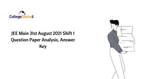 JEE Main 31st Aug 2021 Shift 1 Question Paper Analysis, Answer Key