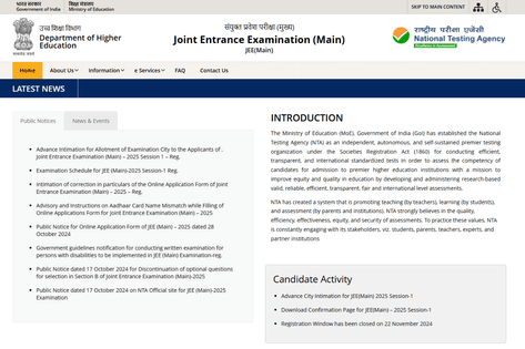 JEE Main Admit Card 2025 Session 1 Live Updates: NTA JEE Main hall ...