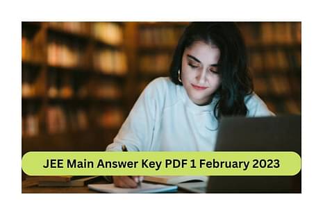 JEE Main Answer Key PDF 1 February 2023