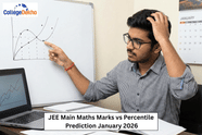 JEE Main Maths Marks vs Percentile Prediction January 2026