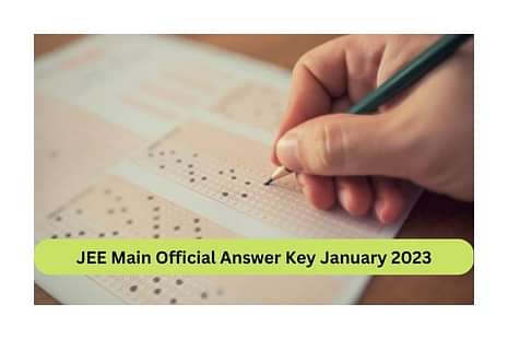 JEE Main Official Answer Key