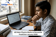 JEE Main Physics Marks vs Percentile Prediction January 2026