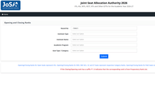 JoSAA Cutoff 2026 (OUT): Round 1 IIT, NIT, IIIT and GFTI Closing Ranks Category-wise