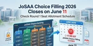 JoSSA Choice Filling 2026 Closes on June 11: Check Round 1 seat allotment schedule