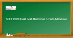 KEA Releases B.Tech Seat Matrix for KCET 2020 Counselling
