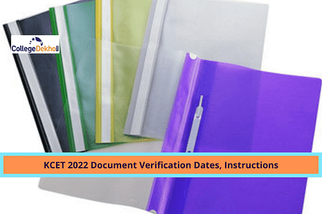 KCET 2022 Document Verification Dates, Instructions