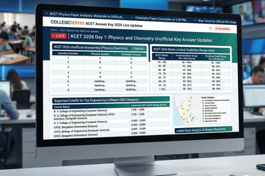 KCET Answer Key 2026 Live Updates