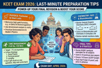 KCET Exam 2026 LIVE: Last Minute Practice Questions & Important Formulas; Topic-wise Quick Short Notes