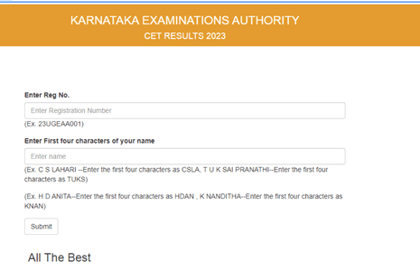 KCET Result Link 2023