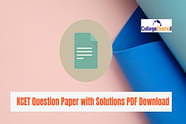 Download KCET Question Paper with Solutions PDF of Previous Years