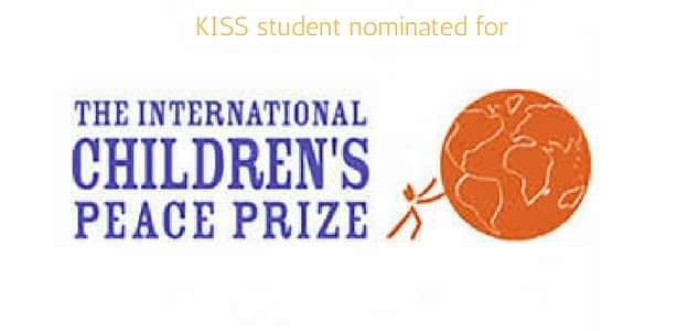 Kalinga Institute of Social Sciences (KISS) Student Nominated for International Children’s Peace Prize 