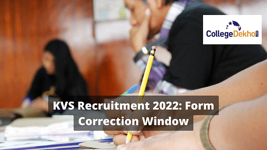 KVS Recruitment 2022 Form Correction