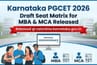 Karnataka PGCET 2026 Draft Seat Matrix for MBA & MCA Released @cetonline.karnataka.gov.in