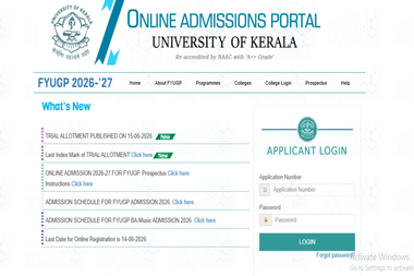 Kerala University UG Trial Allotment Result 2026 (OUT): Instructions to edit choices