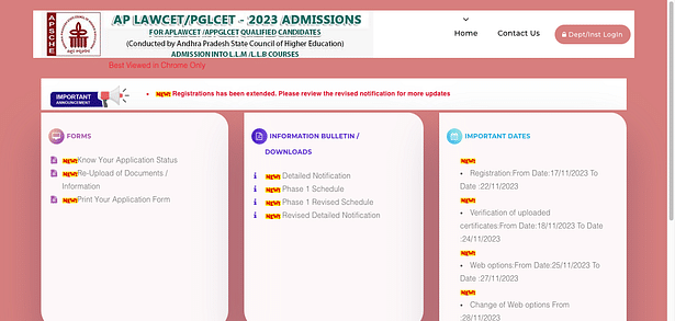 AP LAWCET Web Options 2023 (Image Credit: AP LAWCET Web Options)