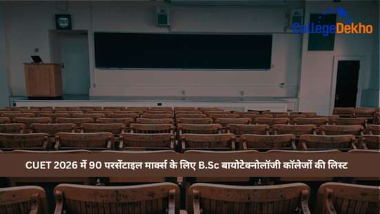 CUET में 90 परसेंटाइल मार्क्स के लिए B.Sc बायोटेक्नोलॉजी कॉलेजों की लिस्ट 2026