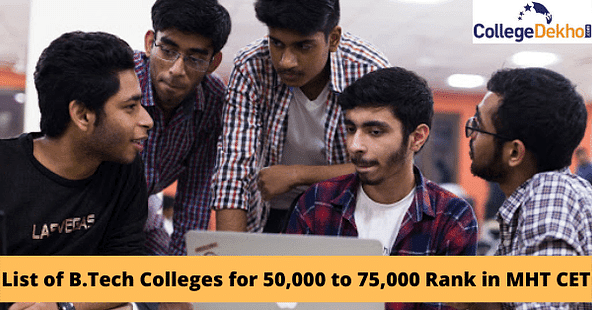 List of B.Tech Colleges for 50,000 to 75,000 Rank in MHT CET