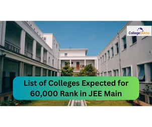 जेईई मेन 2026 में 60,000 रैंक के लिए एक्सपेक्टेड कॉलेजों की लिस्ट (List of Colleges Expected for 60,000 Rank in JEE Main 2026)