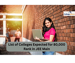 List of Colleges Expected for 80,000 Rank in JEE Main 2024