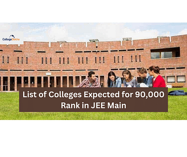 जेईई मेन 2024 में 90,000 रैंक के लिए अपेक्षित कॉलेजों की लिस्ट