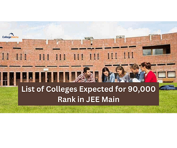 List of Colleges Expected for 90,000 Rank in JEE Main 2025