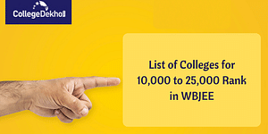 List of Colleges for 10,000 to 25,000 Rank in WBJEE