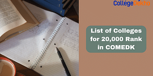List of Colleges for 20,000 Rank in COMEDK 2023
