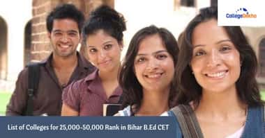 List of Colleges for 25,000-50,000 Rank in Bihar B.Ed CET