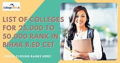 बिहार बी.एड सीईटी रैंक 25,000-50,000 के लिए कॉलेजों लिस्ट 2025 (List of Colleges 2025 for Bihar B.Ed CET Rank 25,000-50,000 in Hindi)