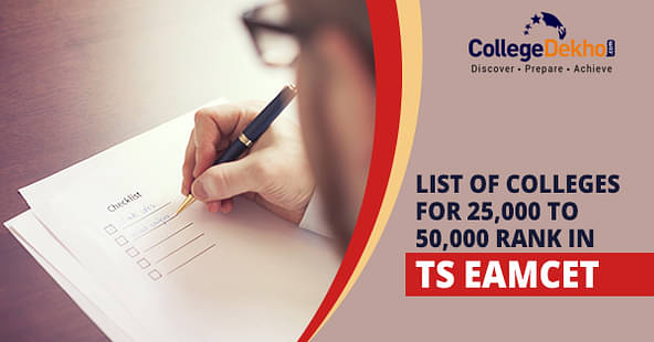 List of Colleges for TS EAMCET Rank 25,000 to 50,000
