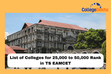 List of Colleges for TS EAMCET Rank 25,000 to 50,000