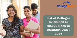 List of Colleges for 30,000 to 40,000 Rank in COMEDK UGET 2024