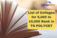 List of Colleges for 5,000 to 10,000 Rank in TS POLYCET 2025