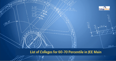 जेईई मेन में 60-70 पर्सेंटाइल के लिए कॉलेजों की लिस्ट 2026 (List of Colleges for 50-60 Percentile in JEE Main 2026 in Hindi)