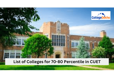 List of Colleges for 70-80 Percentile in CUET 2026