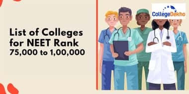List of Colleges for NEET AIQ Rank 75,000 to 1,00,000