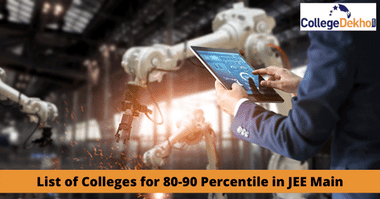 जेईई मेन में 80-90 पर्सेंटाइल के लिए कॉलेजों की लिस्ट 2026 (Colleges for 80-90 Percentile in JEE Main 2026 in Hindi)