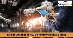 जेईई मेन में 80-90 पर्सेंटाइल के लिए कॉलेजों की लिस्ट 2026 (Colleges for 80-90 Percentile in JEE Main 2026 in Hindi)