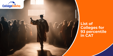 List of Colleges for 93 percentile in CAT 2025