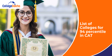 List of Colleges for 94 percentile in CAT 2025