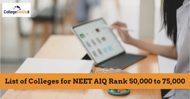 नीट एआईक्यू रैंक 50,000 से 75,000 के लिए कॉलेजों की लिस्ट (List of Colleges for NEET AIQ Rank 50,000 to 75,000 in Hindi)