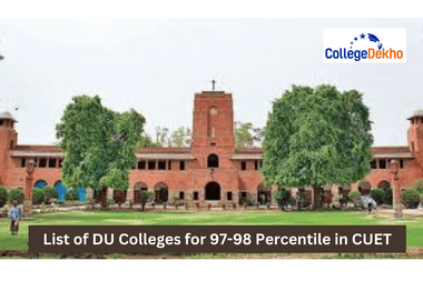 List of DU Colleges for 97- 98 Percentile in CUET 2024