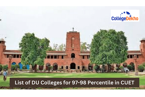 List of DU Colleges for 97- 98 Percentile in CUET 2024