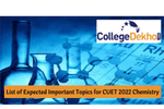 List of Expected Important Topics for CUET 2022  Chemistry