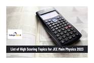 List of High Scoring Topics in Physics for JEE Main 2024