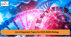 List of Important Topics for ICAR AIEEA 2024 Biology & Chapter-Wise Weightage