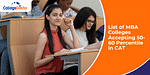 List of MBA Colleges Accepting 50-60 Percentile in CAT 2023