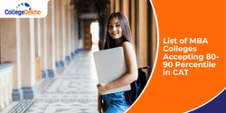 List of MBA Colleges Accepting 80-90 Percentile in CAT 2025